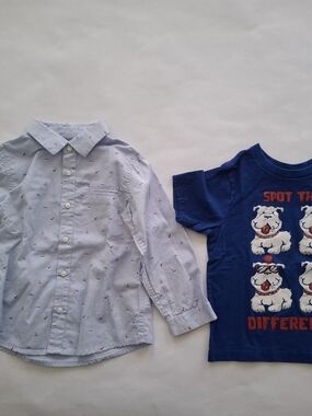 Mayoral Light Blue Anchor Button-Down Shirt